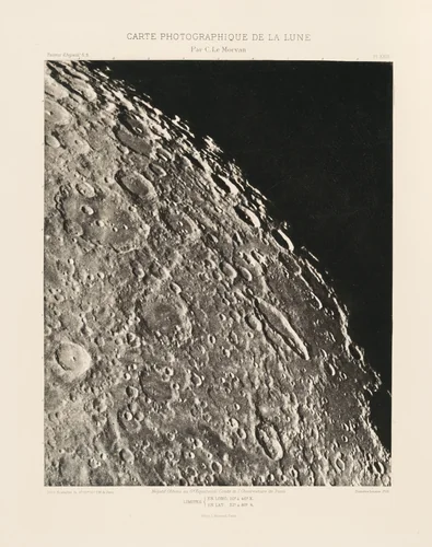 Carte photographique de la lune, planche XXIII (Photographic Chart of the Moon, plate XXIII) by Charles Le Morvan, photograph, 1899