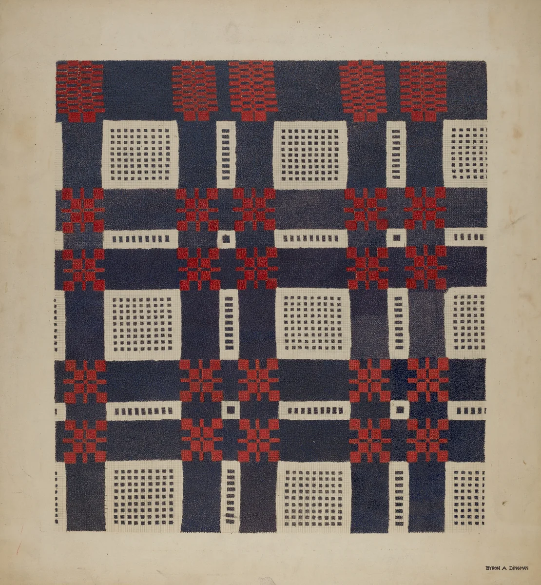 Woven Textile by Byron Dingman, index of american design, 1935-1942