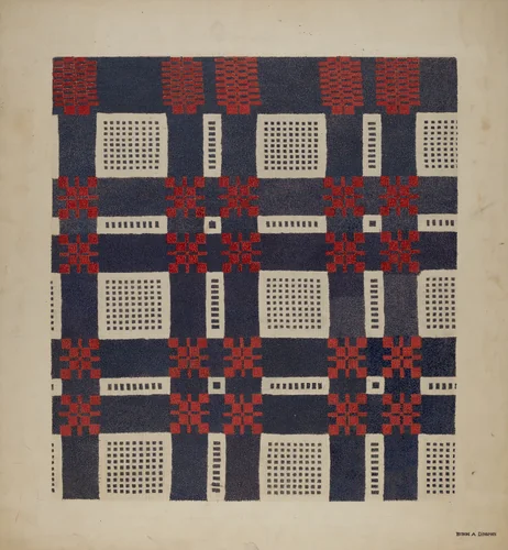 Woven Textile by Byron Dingman, index of american design, 1935-1942