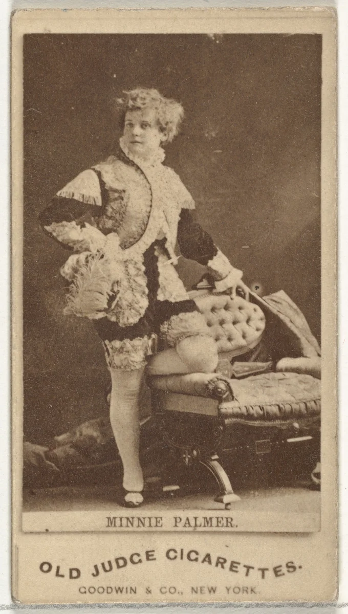 Minnie Palmer, from the Actors and Actresses series (N171) for Old Judge Cigarettes by Goodwin & Company, photograph, 1886-1890