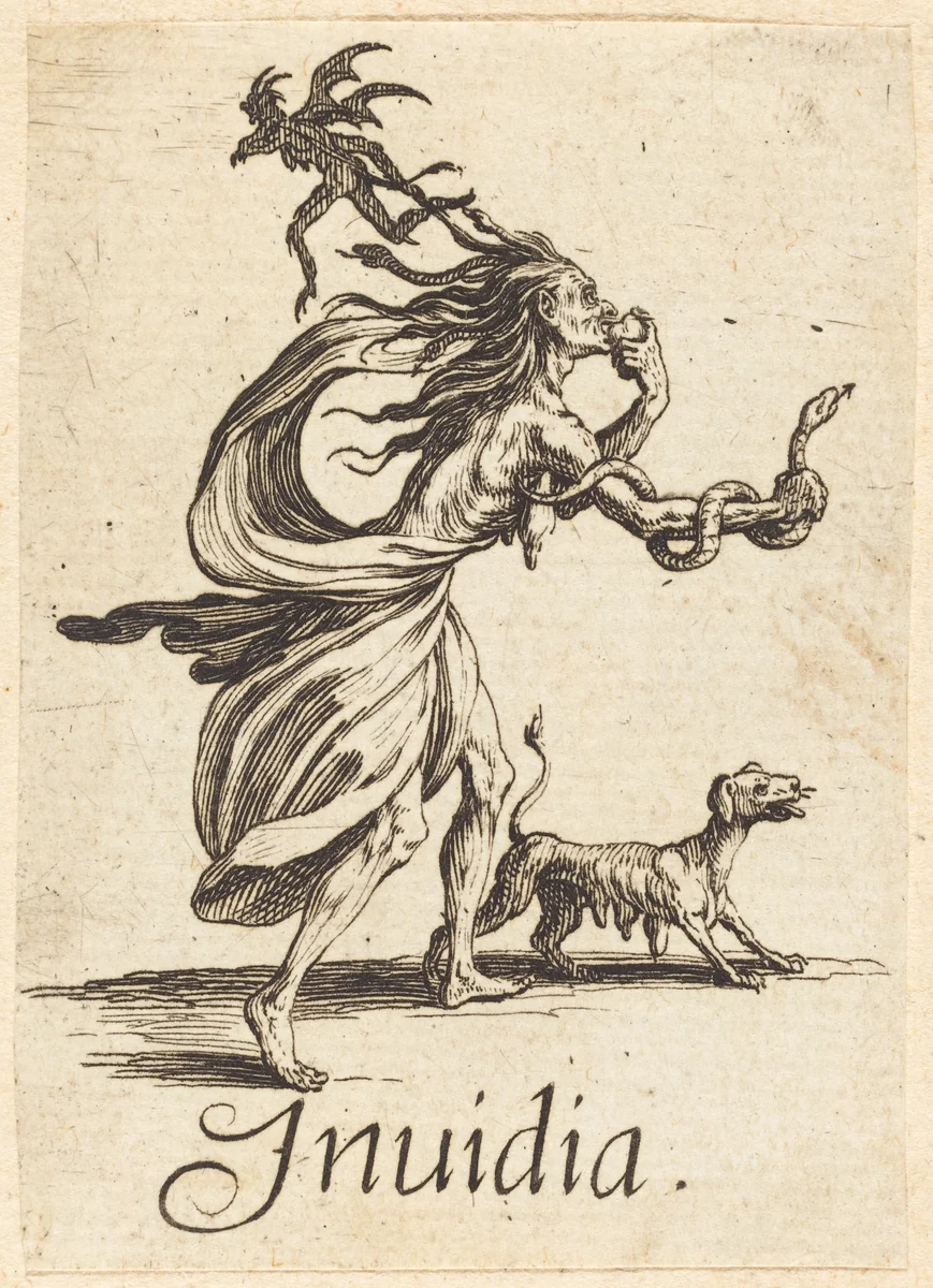 Envy by Jacques Callot, print, 1621