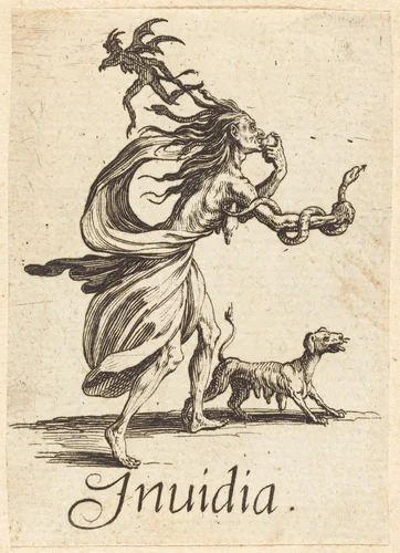 Envy by Jacques Callot, print, 1621