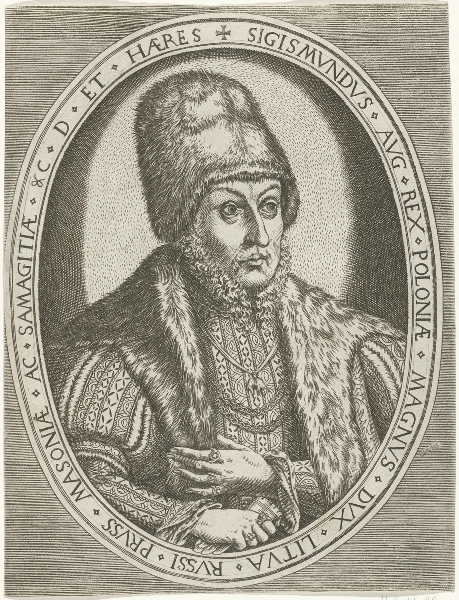 Portret van Sigismund II August by Frans Huys, print, 1548-1562