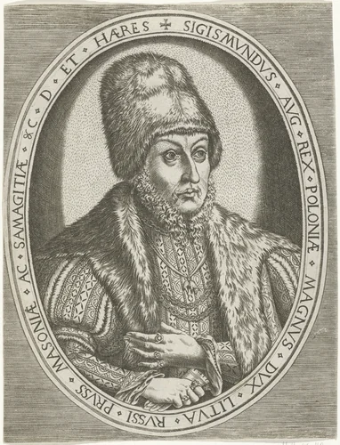 Portret van Sigismund II August by Frans Huys, print, 1548-1562