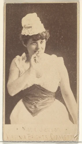 Marie Janson, from the Actors and Actresses series (N45, Type 1) for Virginia Brights Cigarettes by Allen & Ginter, photograph, 1885-1891
