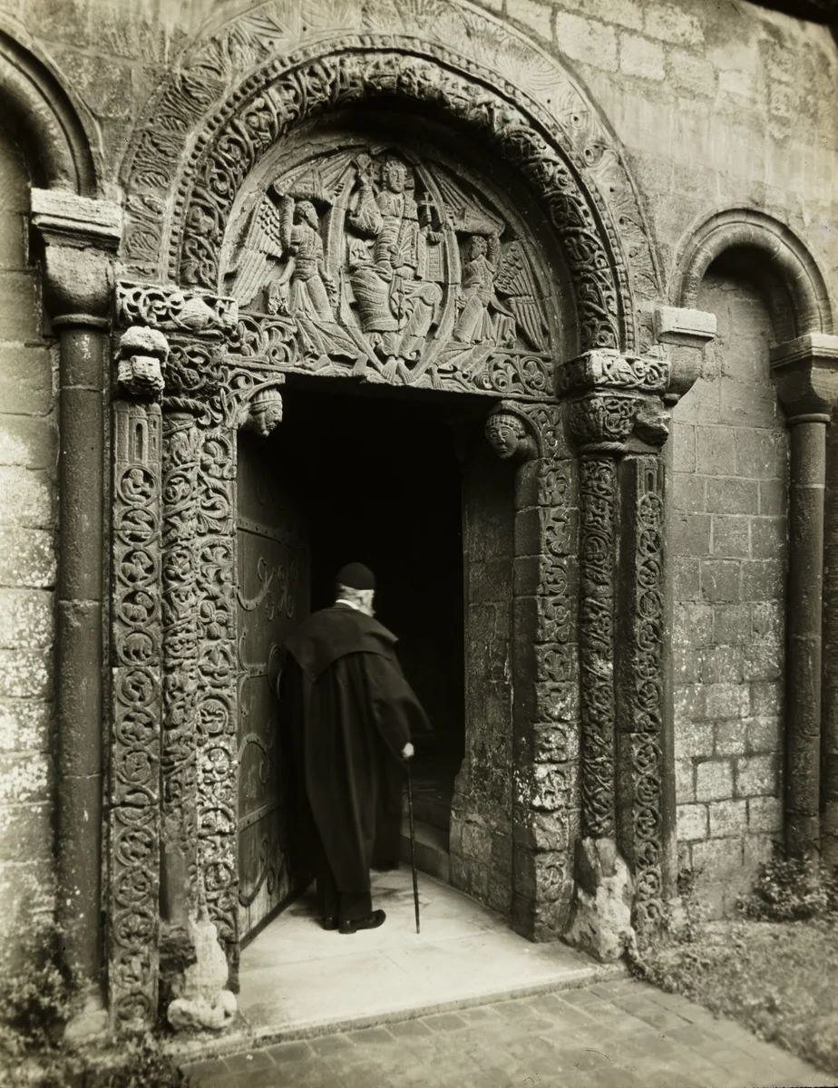 Ely Cathedral: Prior's Door, with Bedesman by Frederick Evans, photograph, 1891