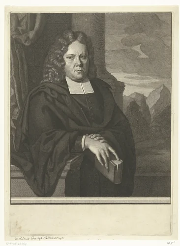 Portret van Wilhelmus Eversdijk by Abraham de Blois, print, 1679-1717