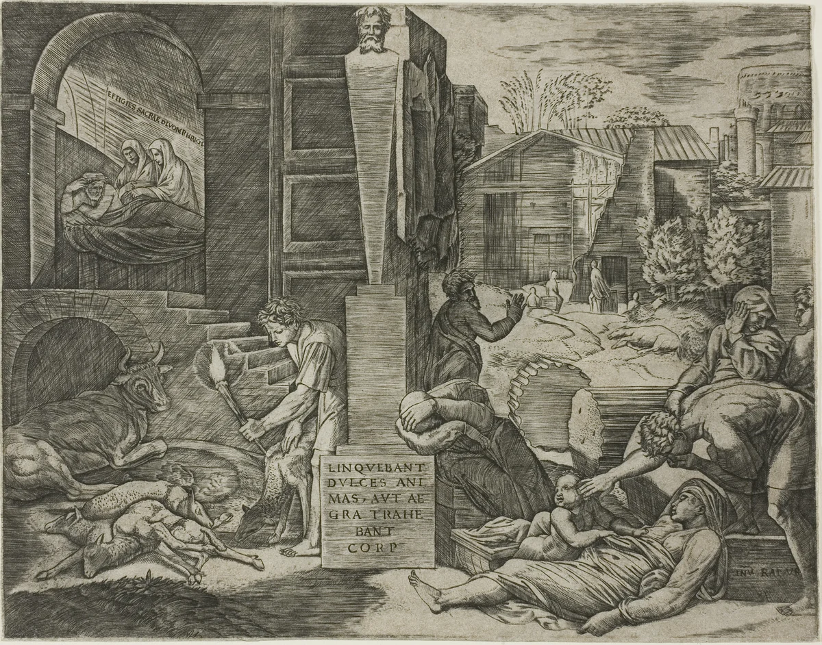 The Morbetto, or The Plague of Phrygia by Marcantonio Raimondi, print, 1515-1516
