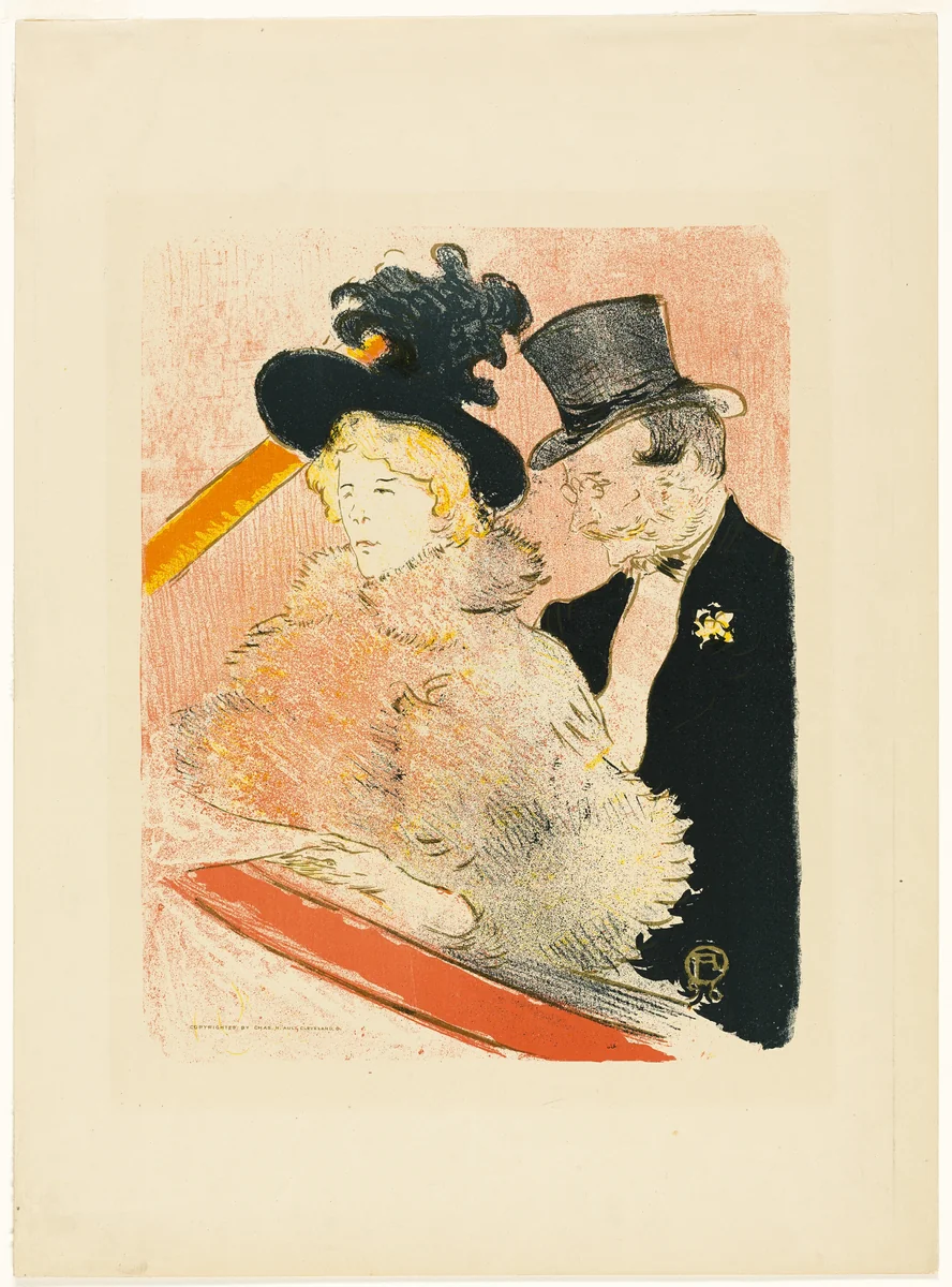 At the Concert by Henri de Toulouse-Lautrec, print, 1896