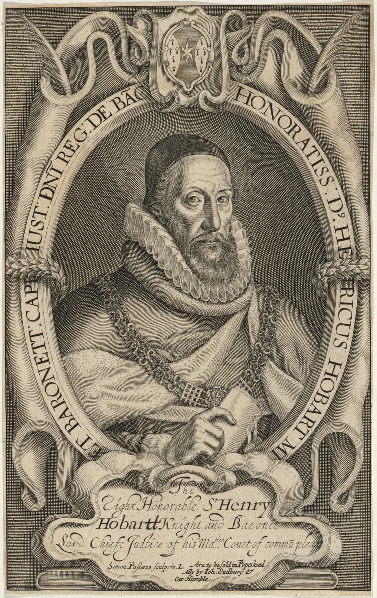 Sir Henry Hobart by Simon van de Passe, print, 1595-1647