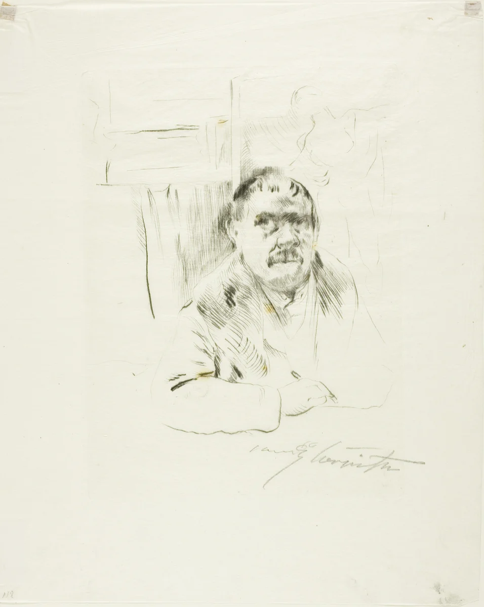 Self-Portrait by Lovis Corinth, print, 1915-1925