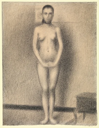 Study for "Poseuses" by Georges Seurat, drawing, 1886-1887