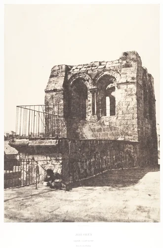 Jérusalem, Saint-Sépulcre, Détails du Clocher by Auguste Salzmann, photograph, 1854-1859