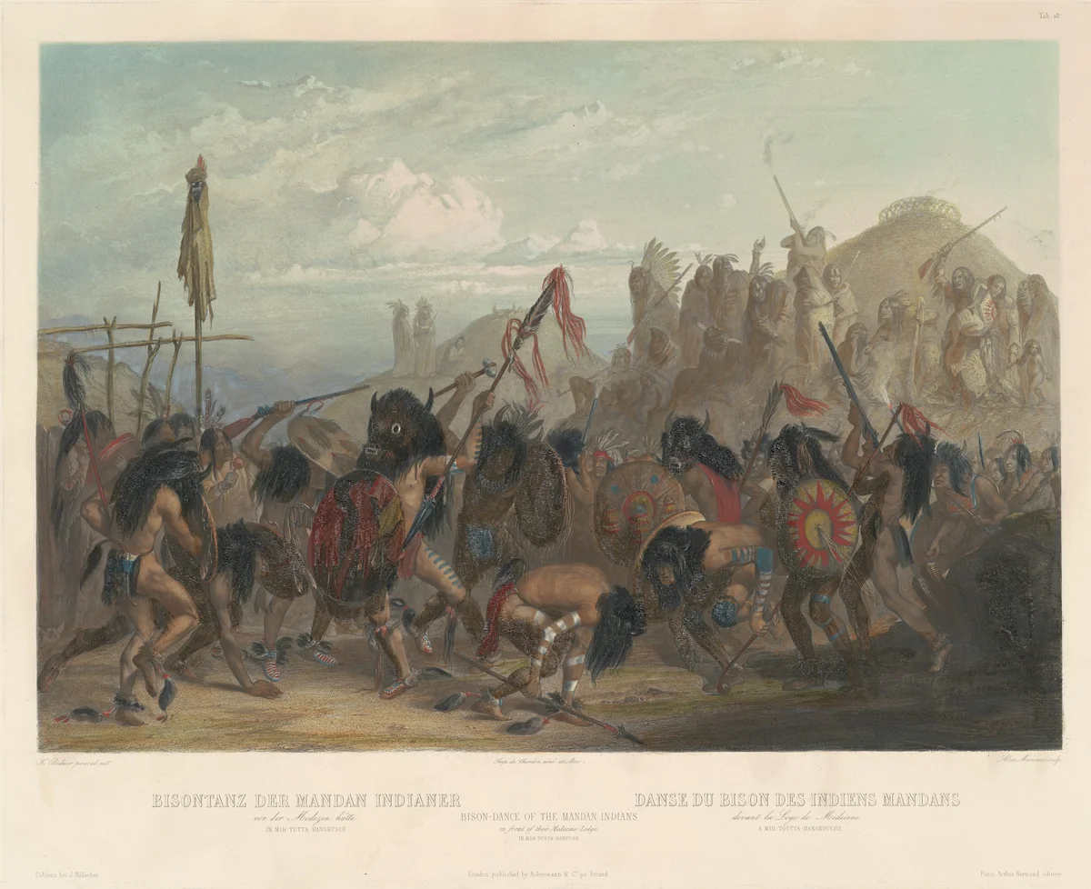 Bison-Dance of the Mandan Indians by Alex Manceau
Karl Bodmer
Chardon ainé et Aze
Jacob Hölscher
Ackermann & Co.
Arthus Bertrand, print, 1842