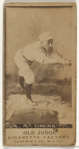 Hugh N. "Little Nick" Nicol, Right Field, Cincinnati, from the Old Judge series (N172) for Old Judge Cigarettes by Goodwin & Company, photograph, 1888