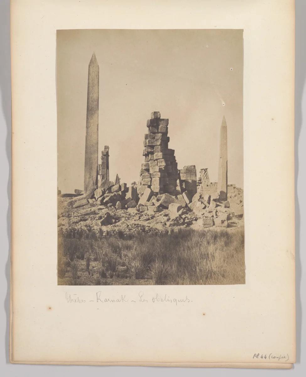 Palais de Karnak, les Obélisques by Maxime Du Camp, photograph, 1849-1851