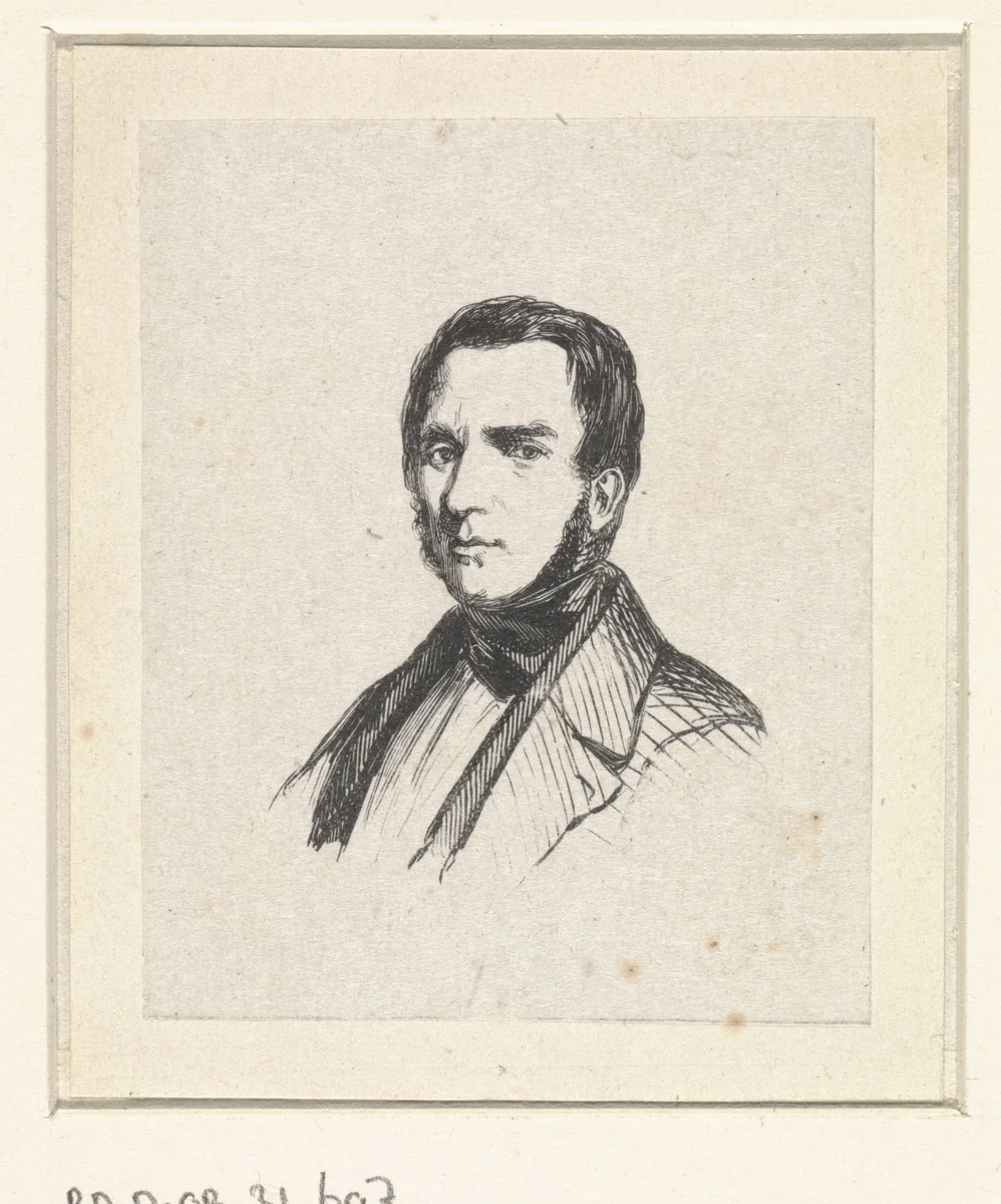 Portret van George Gillis Haanen by anonymous, print, 1840-1842