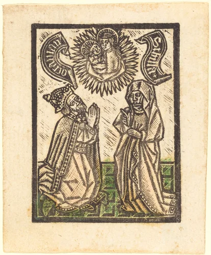 Emperor Octavian and the Sibyl by Master of the Aachen Madonna, print, 1480