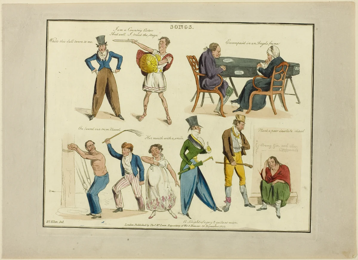 Plate from Illustrations to Popular Songs by Henry Alken, print, 1822