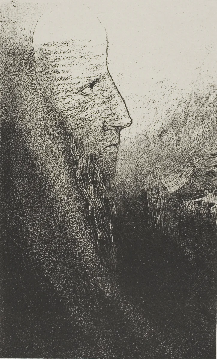 Saint Anthony: "Help Me, O My God!", plate 2 of 24 by Odilon Redon, print, 1896