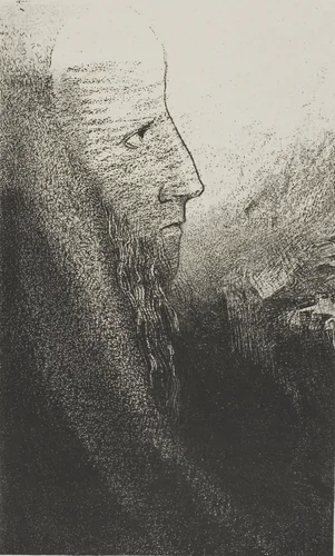 Saint Anthony: "Help Me, O My God!", plate 2 of 24 by Odilon Redon, print, 1896