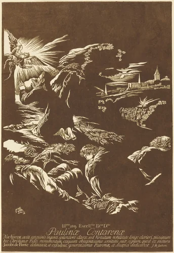 Christ on the Mount of Olives by Jacopo Bassano, print, 1743