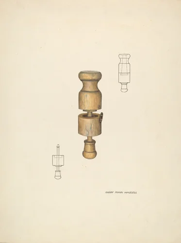 Butter Mold by Harry Mann Waddell, index of american design, 1940