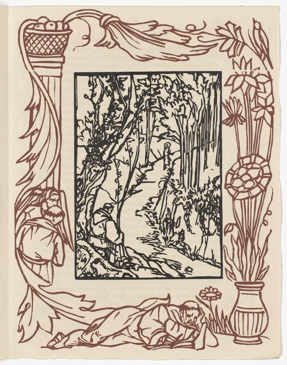 Plate (page 277) from Les Petites Fleurs de St. François (The Little Flowers of St. Francis) by Émile Bernard, illustrated book, 1928