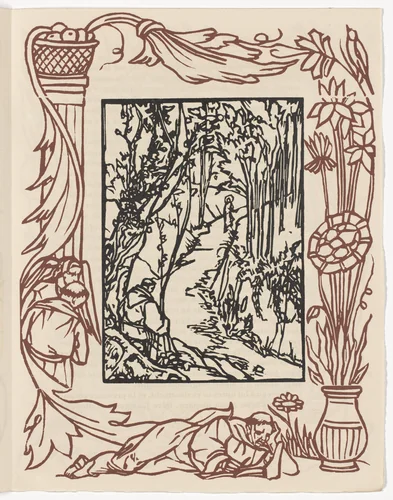 Plate (page 277) from Les Petites Fleurs de St. François (The Little Flowers of St. Francis) by Émile Bernard, illustrated book, 1928