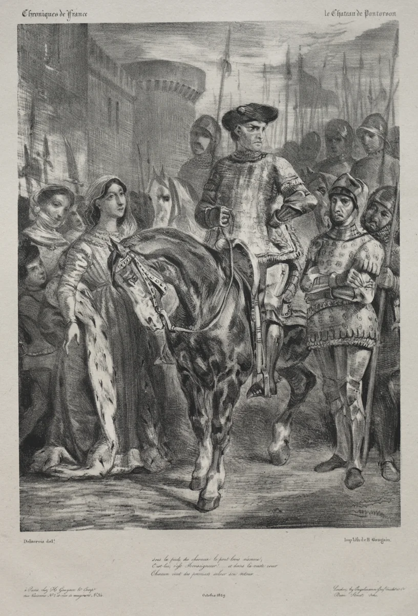 Duguesclin by Eugène Delacroix, print, 1829