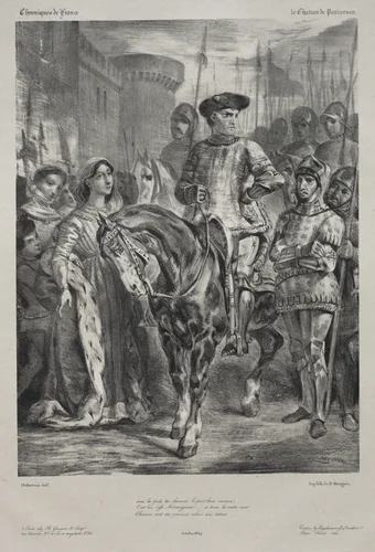 Duguesclin by Eugène Delacroix, print, 1829