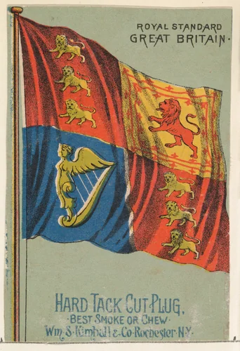 Naval Standard, Great Britain, from the National Flags series (N195) issued by Wm. S. Kimball & Co. by William S. Kimball & Company, print, 1891