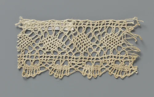 Strook kloskant met ruiten en waaierschulpen by anonymous, other, 1800-1899