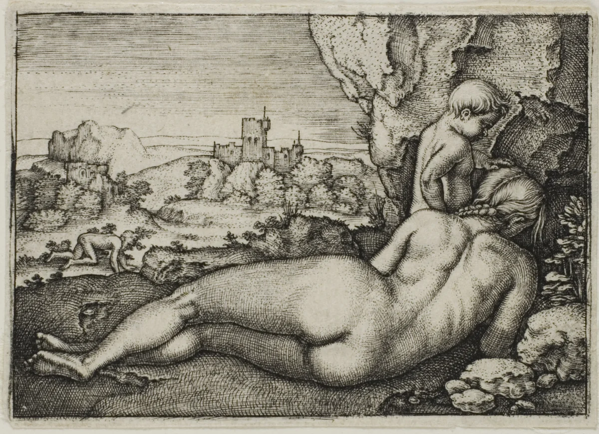 Penance of St. John Chrysostomus by Sebald Beham, print, 1520-1550