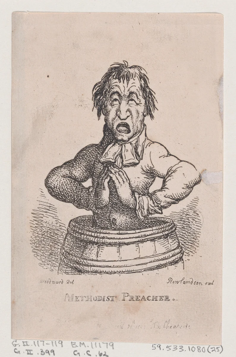 Methodist Preacher by Thomas Rowlandson, print, 1808