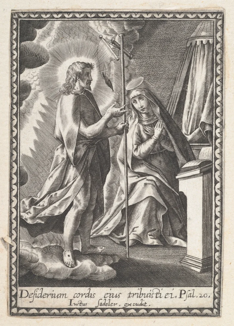 Christ Appearing to His Mother by anonymous, print, 1578-1625