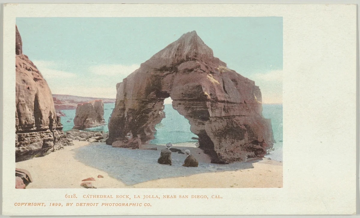 Cathedral Rock, La Jolla, Near San Diego, California, No. 6118 by Detroit Publishing Company, print, 1899