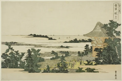 Autumn Moon at Atago Hill (Atago shugetsu), from the series "Eight Views of Edo (Edo hakkei)" by Utagawa Toyohiro (歌川豊広), print, 1799-1823