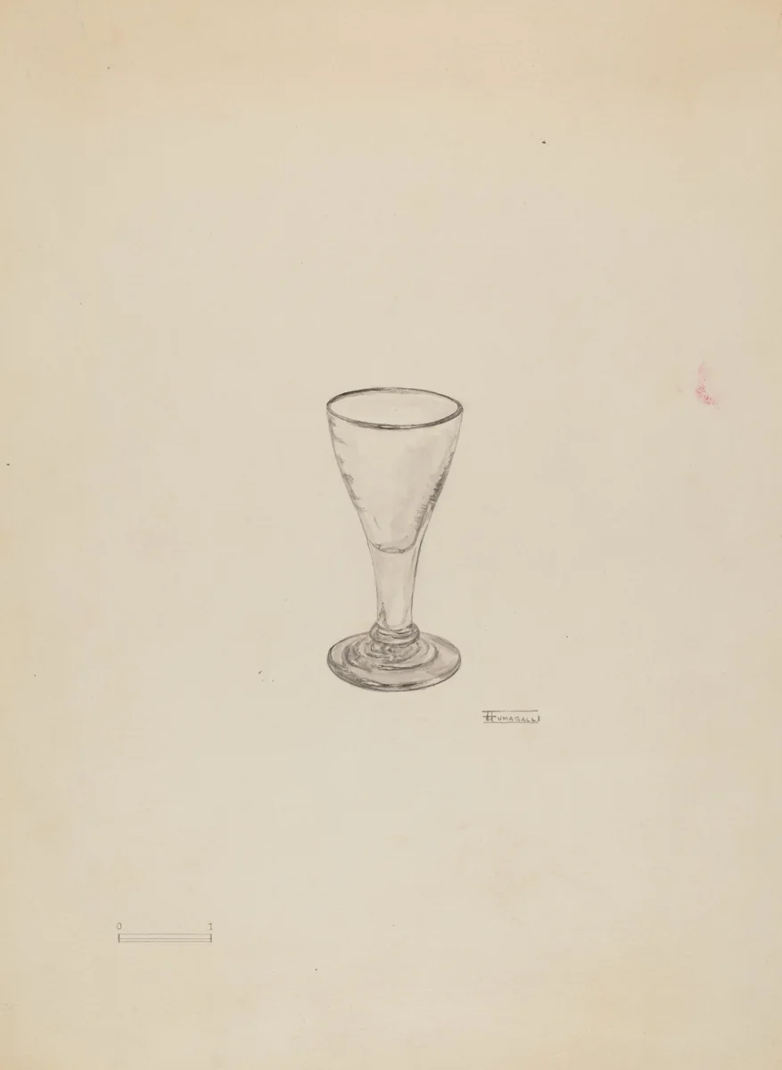 Cordial Glass by Frank Fumagalli, index of american design, 1936