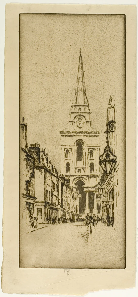 Spitalfields Church by Joseph Pennell, print, 1906