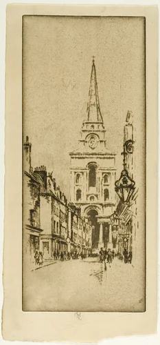 Spitalfields Church by Joseph Pennell, print, 1906