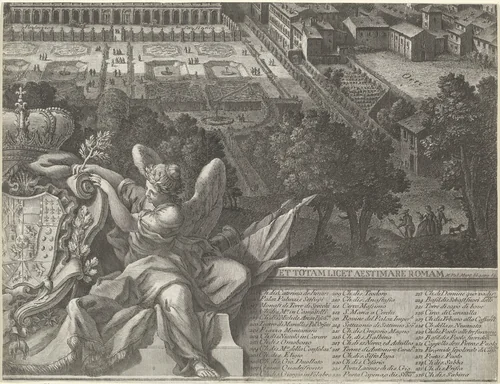 Panorama van de stad Rome by Giuseppe Vasi, print, 1765
