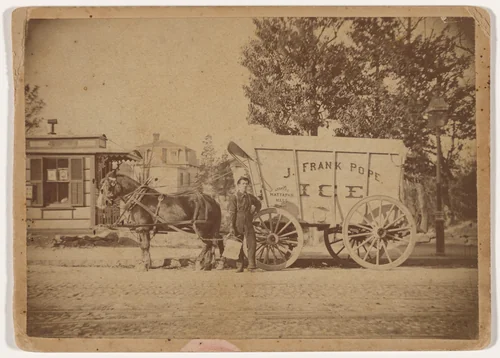 J. Frank Pope Ice Wagon by Edward L. Edwards, photograph, 1880-1890