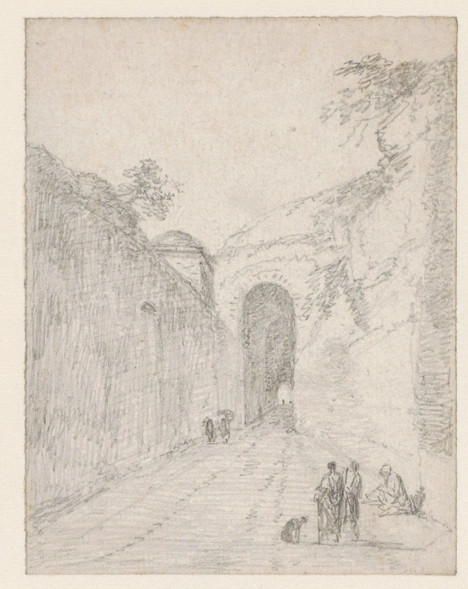 De Posilippo bij Napels by Georges Michel, drawing, 1773-1843