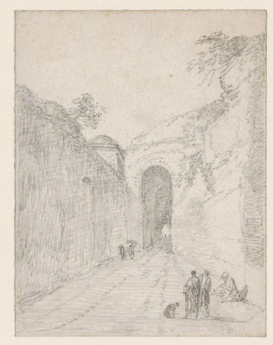 De Posilippo bij Napels by Georges Michel, drawing, 1773-1843