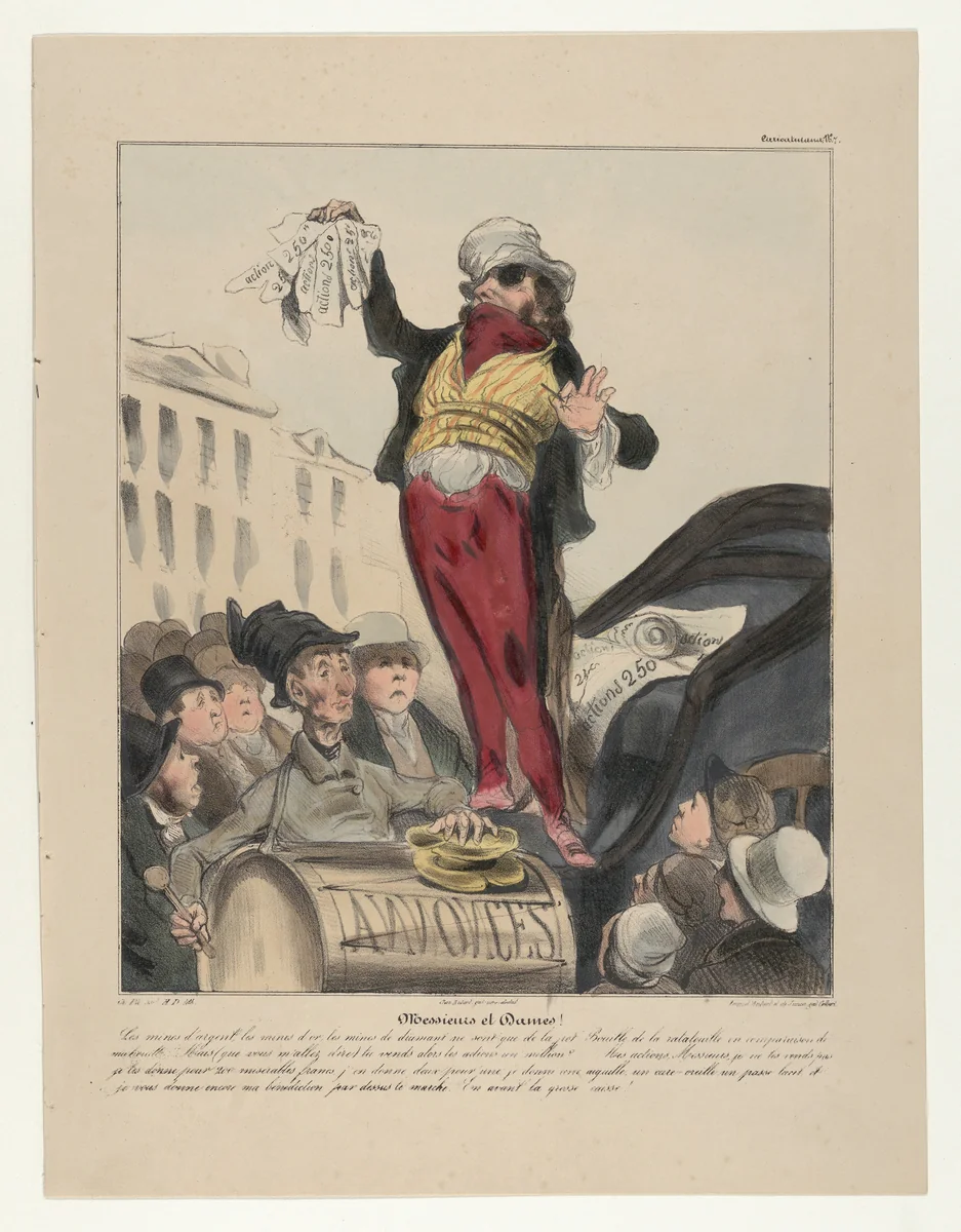 Plate 7: Ladies and gentlemen!, from 'Caricaturana,' published in Les Robert Macaires by Honoré Daumier, print, 1838