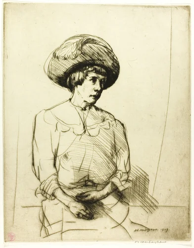 Drypoint Number Two: Portrait by Donald Shaw MacLaughlan, print, 1909