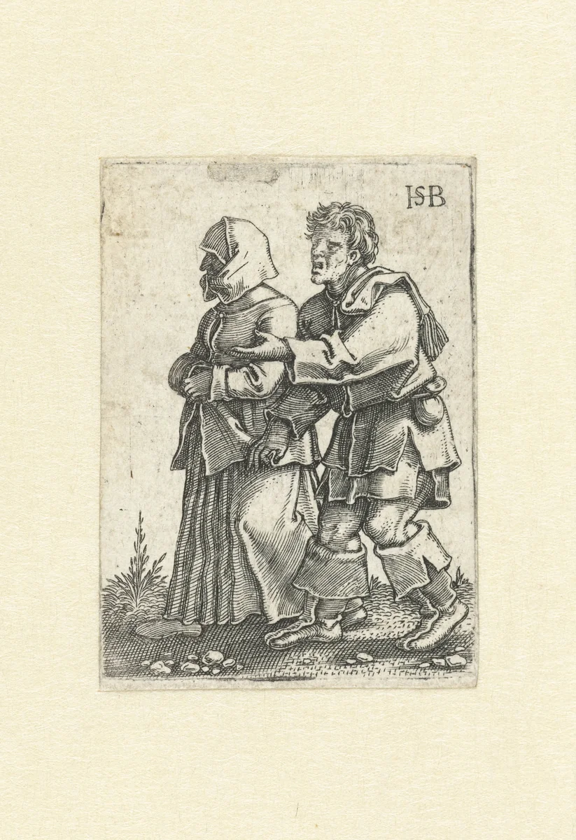 Boerenpaar by Unknown, print, 1510-1550
