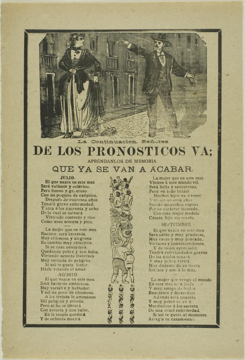 The Continuation, Sirs, of the Forecasts... by José Guadalupe Posada, print, 1871-1913