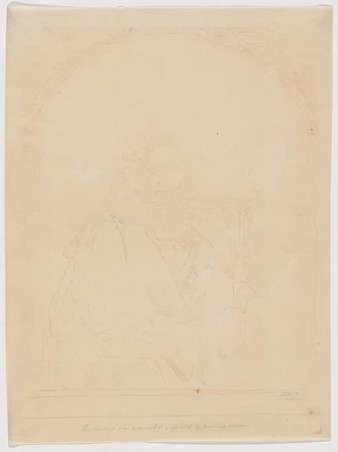Study for Portrait of a Man in an Armchair, from Collection d'imitations de Dessins d'après les Principaux Maîtres Hollandais et Flamands by Rembrandt van Rijn, drawing, 1826